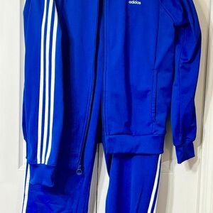 Adidas Royal Blue Tracksuit with White Accents